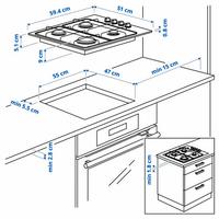 Piano cottura a gas Ikea Lagan Bianco nuovo  60 cm