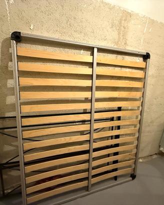 materasso singolo, letto in ferro battuto, rete ma