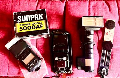 Flash Metz 45, Nikon SB26, Sunpak 5000 AF