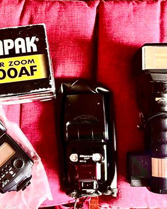 Flash Metz 45, Nikon SB26, Sunpak 5000 AF