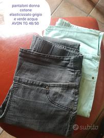 Pantaloni da donna in cotone elasticizzati