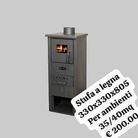 Stufa a legna per ambienti 35/40 mq
