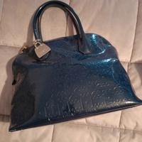 Borsa Liu Jo blu lucido con logo