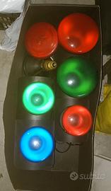 CENTRALINA LUCI PSICHEDELICHE+7 LAMPADE+PORTALAMP.