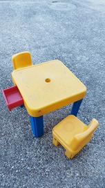 Tavolo Chicco e 2 sedie per bambini