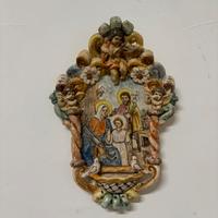 Acquasantiera sacra famiglia