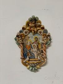 Acquasantiera sacra famiglia