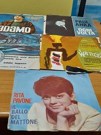 LOTTO 5 DISCHI IN VINILE 45 GIRI ANNI 60