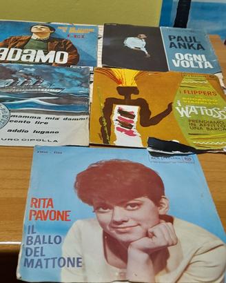 LOTTO 5 DISCHI IN VINILE 45 GIRI ANNI 60