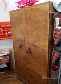 ARMADIO ART DECO ANNI 30/40 LEGNO NOCE RADICA