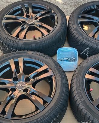 cerchi in lega nero opaco + gomme invernali+bullon