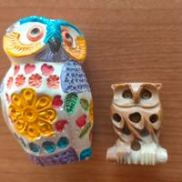 2 gufi gufetti da collezione 