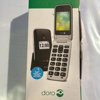 Cellulare per anziani Doro 2424 rosso e grigio