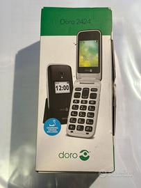 Cellulare per anziani Doro 2424 rosso e grigio