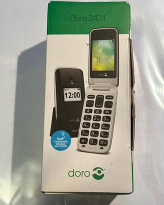 Cellulare per anziani Doro 2424 rosso e grigio