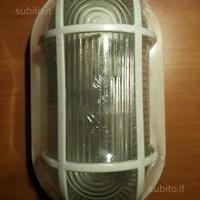 4 plafoniere ovali con gabbia colore bianco