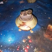 orologio, 2 accendi in onice vintage