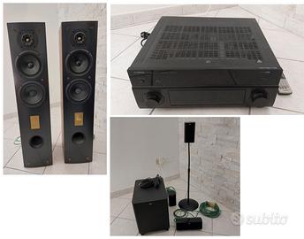 Impianto audio amplificatore Yamaha RX-V1067+casse