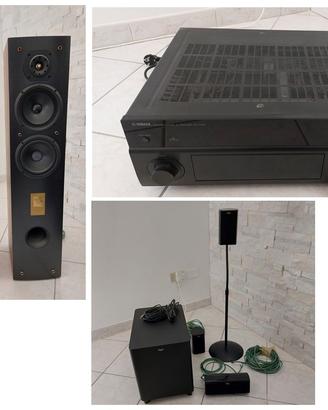 Impianto audio amplificatore Yamaha RX-V1067+casse