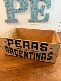 Cassetta Vintage legno Peras Argentinas Rio Negro