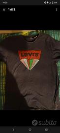 LEVI'S originale, t-shirt uomo L usato viola 