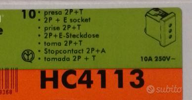 7 prese 10A BTicino Axolute HC4113