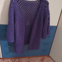 Maglione - cardigan oversize fatto a mano