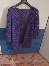 Maglione - cardigan oversize fatto a mano