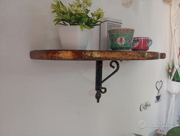 Mensola legno oro