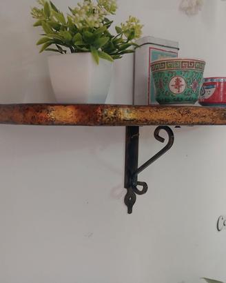 Mensola legno oro