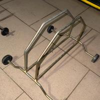 Cavalletto bici con ruote