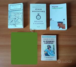 LIBRI Philip Roth, Dostoevskij, Buzzati, De Bono