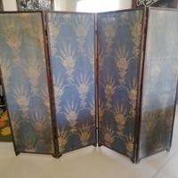 Separe' divisorio paravento antico legno damasco