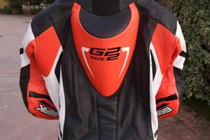 tuta moto 54 intera in pelle perfetta