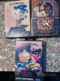 3 giochi originali Sega Mega Drive