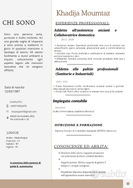 Addetta pulizie / Assistenza anziani.Solo mattina