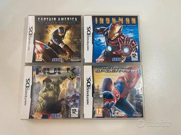 Lotto 4 Giochi DS Marvel Captain America Iron Man