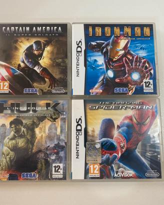 Lotto 4 Giochi DS Marvel Captain America Iron Man
