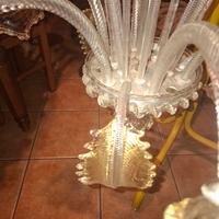lampadaruo vetro murano dorato