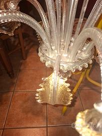 lampadaruo vetro murano dorato
