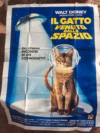 MOVIE POSTER 2X1.40 M DISNEY anni '60 "IL GATTO ..