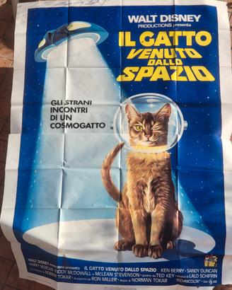 MOVIE POSTER 2X1.40 M DISNEY anni '60 "IL GATTO ..