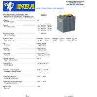 4 batterie 6v, marca nba rimarchiate saf , 240ah