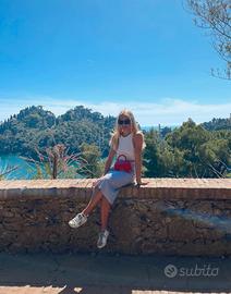 Gonna a righe a tubino zara. Taglia s