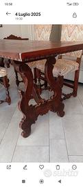 Tavolo del 700 più 6 sedie