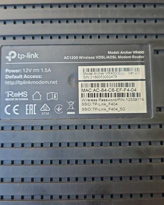 Modem Router TPLink Archer VR400