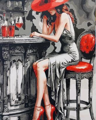 quadro moderno dipinto a mano olio su tela donna 