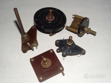 5 Condensatori variabili radio anni 20 e galene