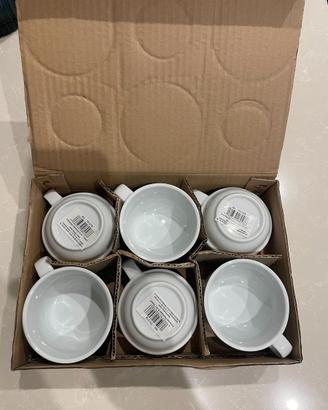 Set 6 tazze porcellana 0.18cl