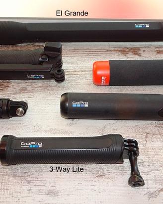 Bastoni tripod GoPro: 3.Way, Shorty, Max Grip ecc.